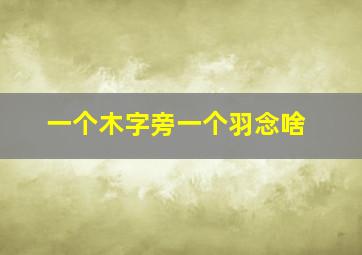 一个木字旁一个羽念啥