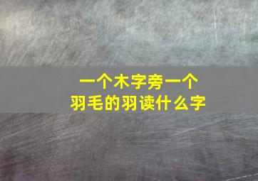 一个木字旁一个羽毛的羽读什么字