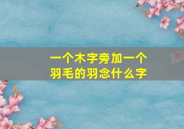 一个木字旁加一个羽毛的羽念什么字