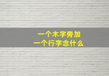 一个木字旁加一个行字念什么