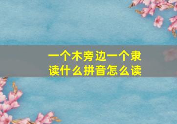 一个木旁边一个隶读什么拼音怎么读