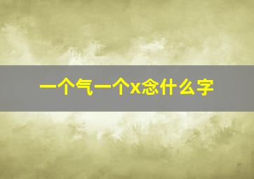 一个气一个x念什么字