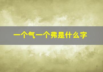 一个气一个弗是什么字