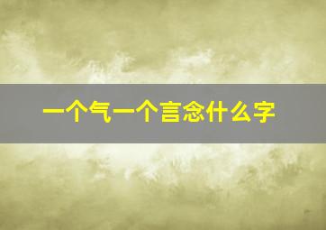 一个气一个言念什么字