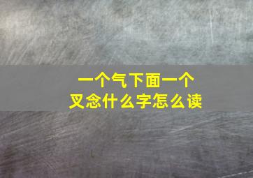 一个气下面一个叉念什么字怎么读