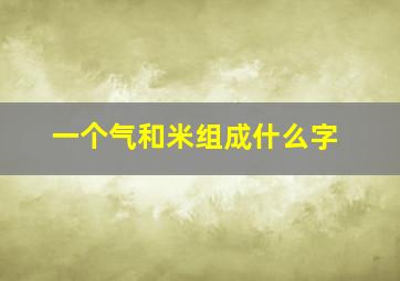 一个气和米组成什么字