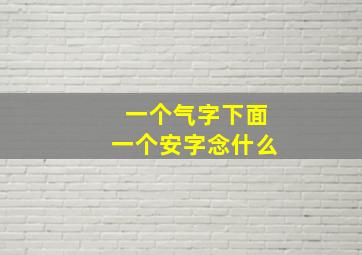 一个气字下面一个安字念什么