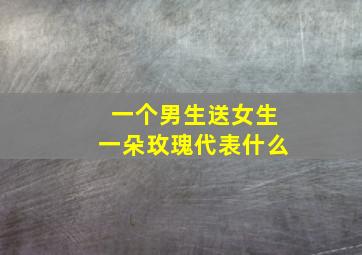 一个男生送女生一朵玫瑰代表什么