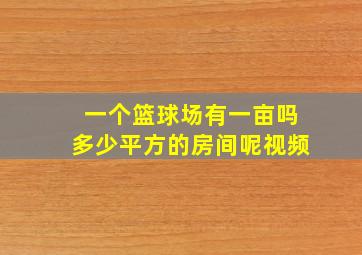 一个篮球场有一亩吗多少平方的房间呢视频