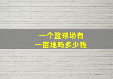 一个篮球场有一亩地吗多少钱