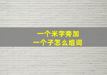 一个米字旁加一个子怎么组词