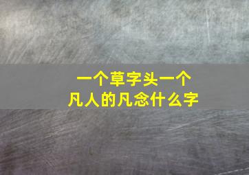 一个草字头一个凡人的凡念什么字