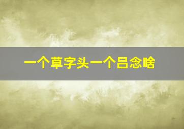 一个草字头一个吕念啥