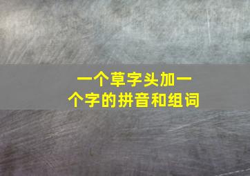 一个草字头加一个字的拼音和组词