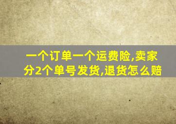 一个订单一个运费险,卖家分2个单号发货,退货怎么赔