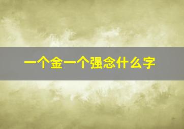 一个金一个强念什么字