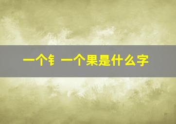 一个钅一个果是什么字