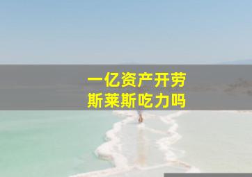 一亿资产开劳斯莱斯吃力吗