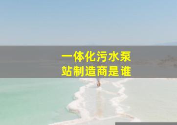 一体化污水泵站制造商是谁