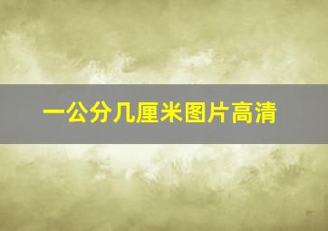 一公分几厘米图片高清