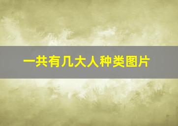 一共有几大人种类图片