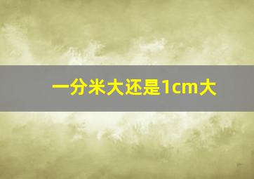 一分米大还是1cm大