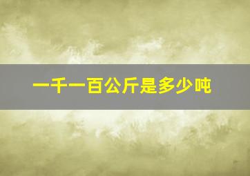 一千一百公斤是多少吨