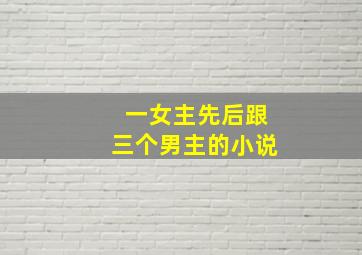 一女主先后跟三个男主的小说