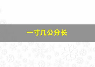 一寸几公分长