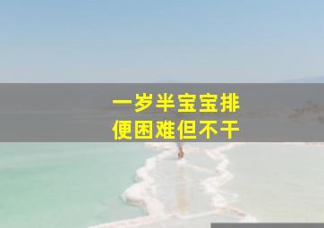 一岁半宝宝排便困难但不干