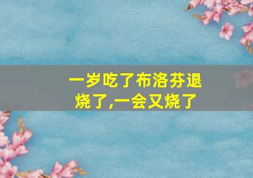 一岁吃了布洛芬退烧了,一会又烧了