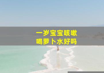 一岁宝宝咳嗽喝萝卜水好吗