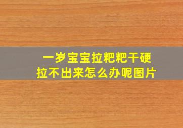 一岁宝宝拉粑粑干硬拉不出来怎么办呢图片