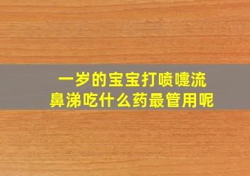 一岁的宝宝打喷嚏流鼻涕吃什么药最管用呢