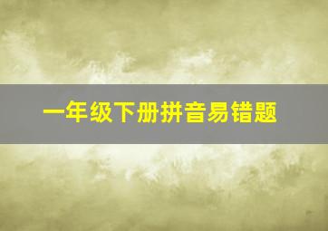 一年级下册拼音易错题