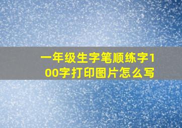 一年级生字笔顺练字100字打印图片怎么写