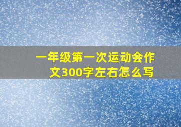 一年级第一次运动会作文300字左右怎么写