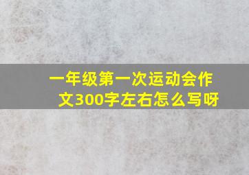 一年级第一次运动会作文300字左右怎么写呀