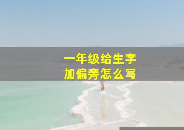 一年级给生字加偏旁怎么写