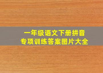 一年级语文下册拼音专项训练答案图片大全