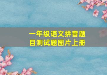 一年级语文拼音题目测试题图片上册