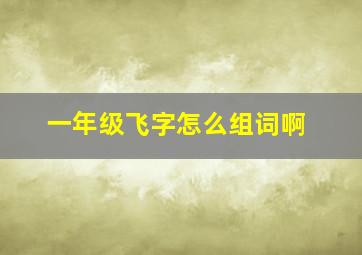 一年级飞字怎么组词啊