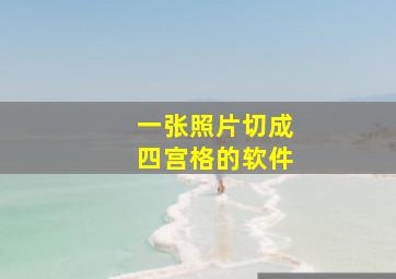 一张照片切成四宫格的软件