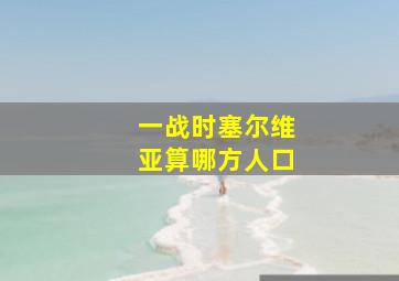 一战时塞尔维亚算哪方人口