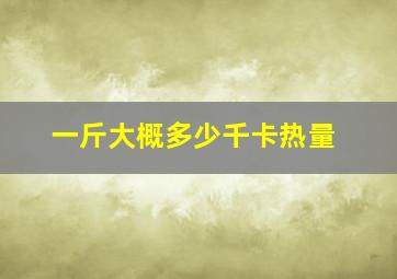 一斤大概多少千卡热量