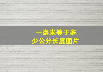 一毫米等于多少公分长度图片