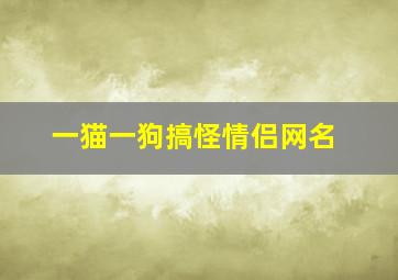 一猫一狗搞怪情侣网名