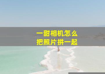 一甜相机怎么把照片拼一起