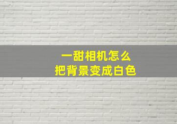 一甜相机怎么把背景变成白色