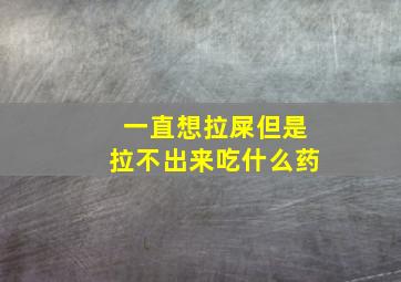 一直想拉屎但是拉不出来吃什么药